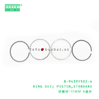 8-94391502-4 Standard Piston Ring Set For ISUZU FRR FSR FTR 8943915024