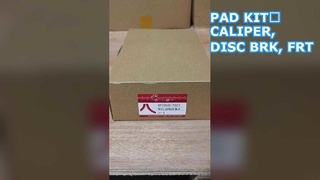 PAD KIT； CALIPER, DISC BRK, FRT