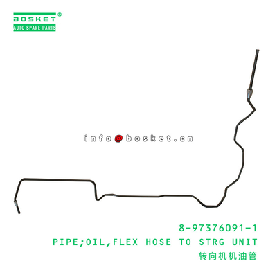 8-97376091-1 Truck Chassis Parts Flex Hose To Steering Unit Oil Pipe 8973760911 For ISUZU NPR