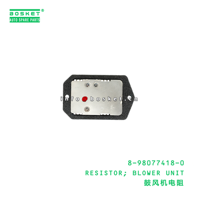 8-98077418-0 Resistor Blower Unit Suitable for ISUZU NLR with 1PCS Pack Quantity and 3 Months Warranty