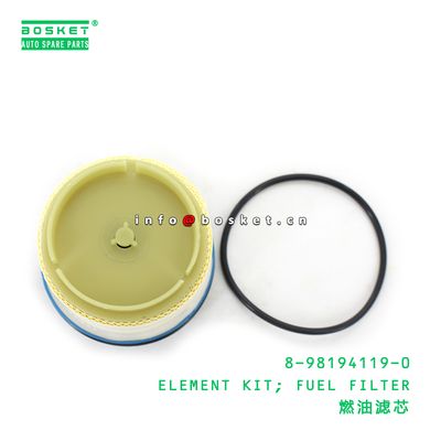 8-98194119-0 Fuel Filter Element Kit for ISUZU NKR77 4KH1 with 3 Months Warranty and Small Quantity Accepted