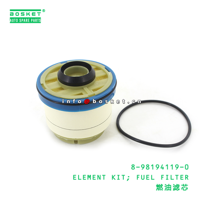 8-98194119-0 Fuel Filter Element Kit for ISUZU NKR77 4KH1 with 3 Months Warranty and Small Quantity Accepted