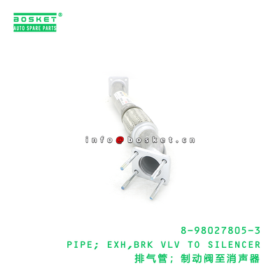 ISUZU 8980278053 Exhaust Pipe with Brake Valve and Silencer for ISUZU Trucks