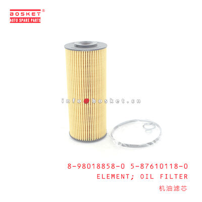 8-98018858-0 5-87610118-0 Oil Filter Element 8980188580 5876101180 For ISUZU NKR NPR 4JJ1