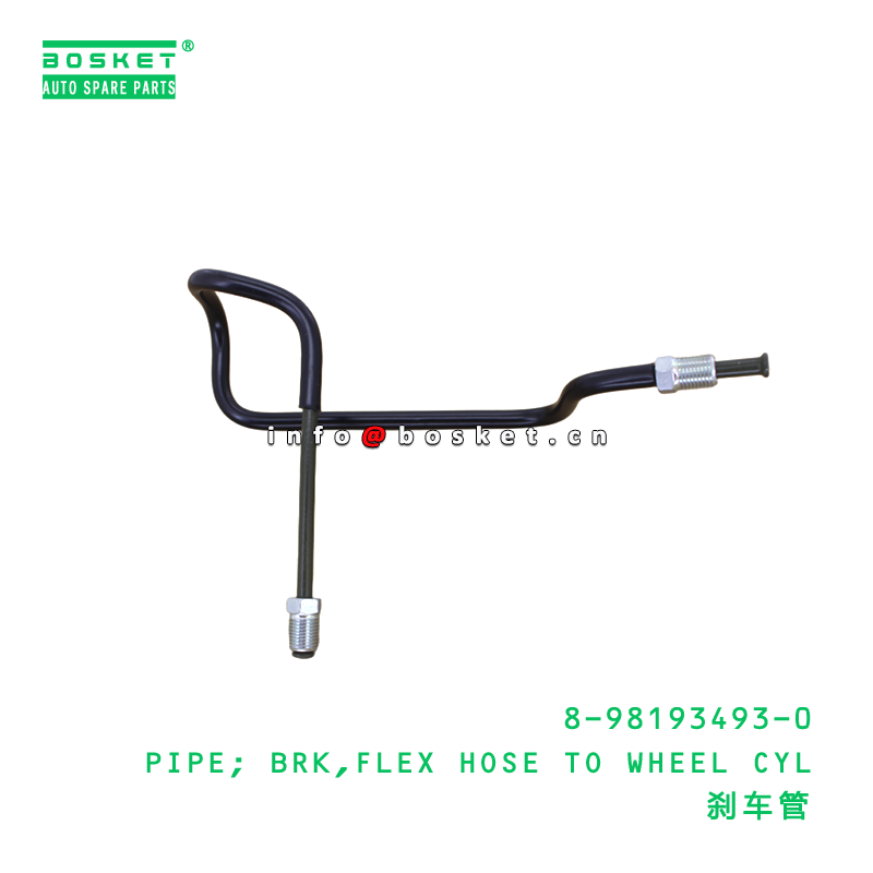 8-98193493-0 PIPE; BRK,FLEX HOSE TO WHEEL CYL suitable for ISUZU   8981934930