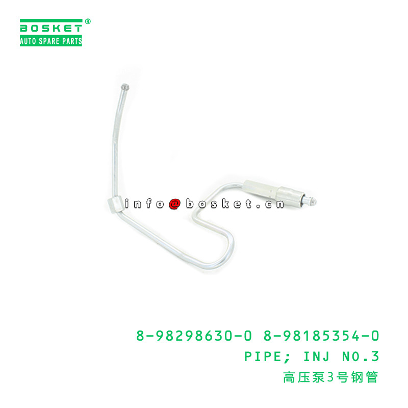 8-98298630-0 8-98185354-0 Isuzu Engine Parts Injection No.3 Pipe 8982986300 8981853540 For NPR75 4HK1T